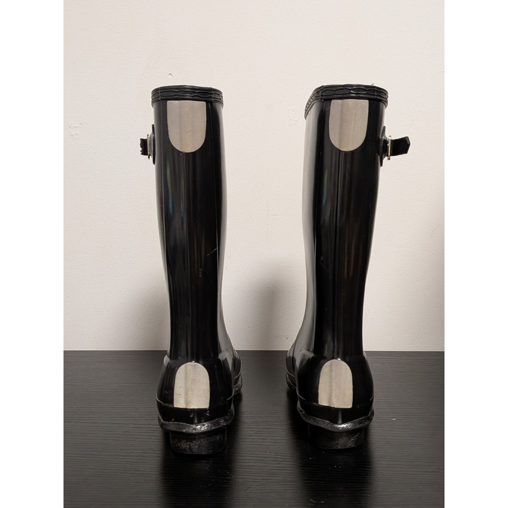Hunter Original Kids Gloss Black Rain Boots US 3B 4G EU 34 Waterproof - Picture 3 of 13